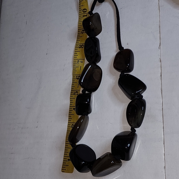 Chunky Rich Color Brown Stones Big Bokd Necklace - Picture 6 of 9